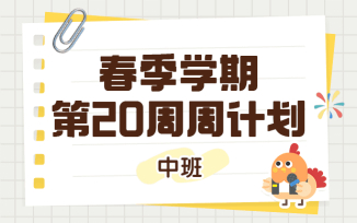 2025年春季学期第20周周计划
