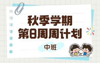 幼儿园周计划上学期第8周