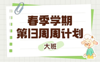 幼儿园周计划下学期第13周