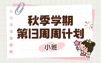 幼儿园周计划上学期第13周